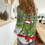 New Zealand Tuatara Christmas Women Casual Shirt Maori Inspired Knitted Patterns