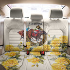 Melbourne Horse Racing Personalised Back Car Seat Cover Australian Horse With Yellow Roses
