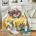 Melbourne Horse Racing Personalised Blanket Australian Horse With Yellow Roses