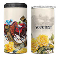 Melbourne Horse Racing Personalised 4 in 1 Can Cooler Tumbler Australian Horse With Yellow Roses