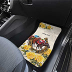 Melbourne Horse Racing Personalised Car Mats Australian Horse With Yellow Roses