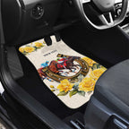 Melbourne Horse Racing Personalised Car Mats Australian Horse With Yellow Roses