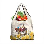 Melbourne Horse Racing Personalised Grocery Bag Australian Horse With Yellow Roses