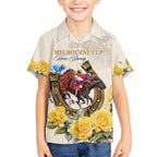 Melbourne Horse Racing Personalised Hawaiian Shirt Australian Horse With Yellow Roses