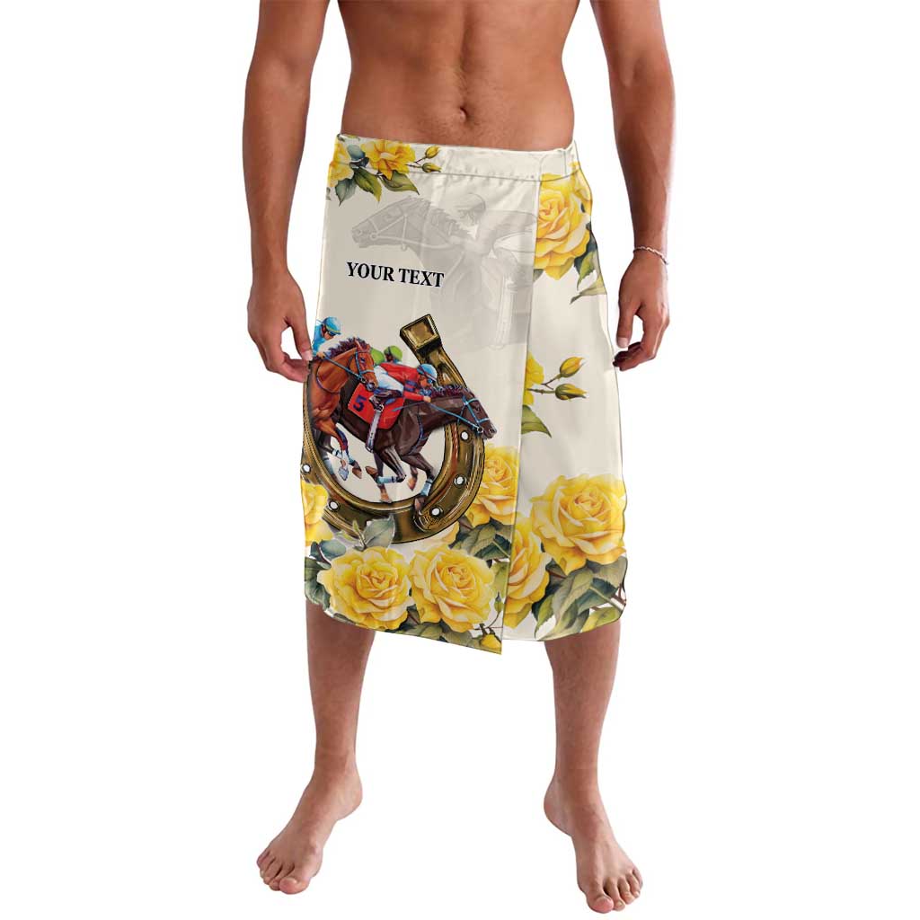 Melbourne Horse Racing Personalised Lavalava Australian Horse With Yellow Roses