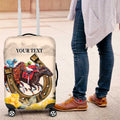 Melbourne Horse Racing Personalised Luggage Cover Australian Horse With Yellow Roses