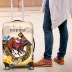 Melbourne Horse Racing Personalised Luggage Cover Australian Horse With Yellow Roses