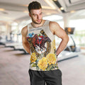 Melbourne Horse Racing Personalised Men Tank Top Australian Horse With Yellow Roses