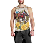 Melbourne Horse Racing Personalised Men Tank Top Australian Horse With Yellow Roses