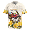 Melbourne Horse Racing Personalised Rugby Jersey Australian Horse With Yellow Roses