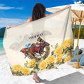 Melbourne Horse Racing Personalised Sarong Australian Horse With Yellow Roses