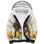Melbourne Horse Racing Personalised Sherpa Hoodie Australian Horse With Yellow Roses