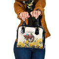 Melbourne Horse Racing Personalised Shoulder Handbag Australian Horse With Yellow Roses