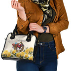 Melbourne Horse Racing Personalised Shoulder Handbag Australian Horse With Yellow Roses