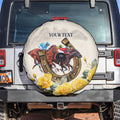 Melbourne Horse Racing Personalised Spare Tire Cover Australian Horse With Yellow Roses