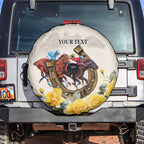 Melbourne Horse Racing Personalised Spare Tire Cover Australian Horse With Yellow Roses