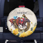 Melbourne Horse Racing Personalised Spare Tire Cover Australian Horse With Yellow Roses