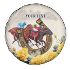 Melbourne Horse Racing Personalised Spare Tire Cover Australian Horse With Yellow Roses