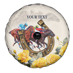 Melbourne Horse Racing Personalised Spare Tire Cover Australian Horse With Yellow Roses