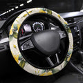 Melbourne Horse Racing Personalised Steering Wheel Cover Australian Horse With Yellow Roses