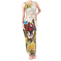 Melbourne Horse Racing Personalised Tank Maxi Dress Australian Horse With Yellow Roses