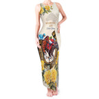Melbourne Horse Racing Personalised Tank Maxi Dress Australian Horse With Yellow Roses