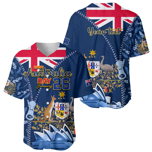 Personalised Happy Australia Day 26 January Baseball Jersey LT9