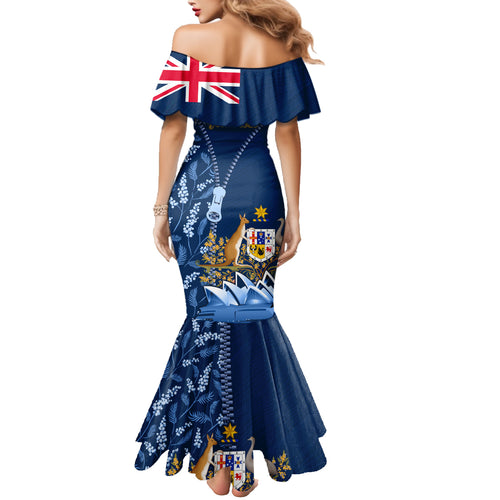 Personalised Happy Australia Day 26 January Family Matching Mermaid Dress and Hawaiian Shirt LT9