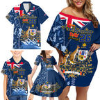 Personalised Happy Australia Day 26 January Family Matching Off Shoulder Short Dress and Hawaiian Shirt LT9
