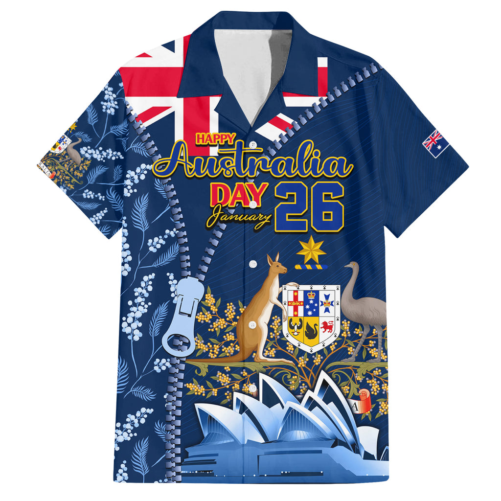 Personalised Happy Australia Day 26 January Family Matching Off Shoulder Short Dress and Hawaiian Shirt LT9