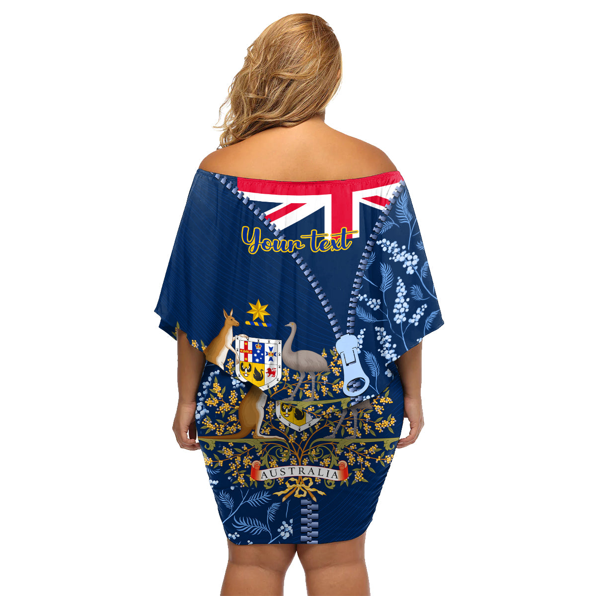 Personalised Happy Australia Day 26 January Family Matching Off Shoulder Short Dress and Hawaiian Shirt LT9