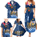 Personalised Happy Australia Day 26 January Family Matching Summer Maxi Dress and Hawaiian Shirt LT9