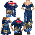 Personalised Happy Australia Day 26 January Family Matching Summer Maxi Dress and Hawaiian Shirt LT9