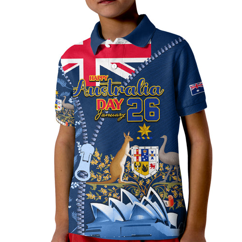 Personalised Happy Australia Day 26 January Kid Polo Shirt LT9