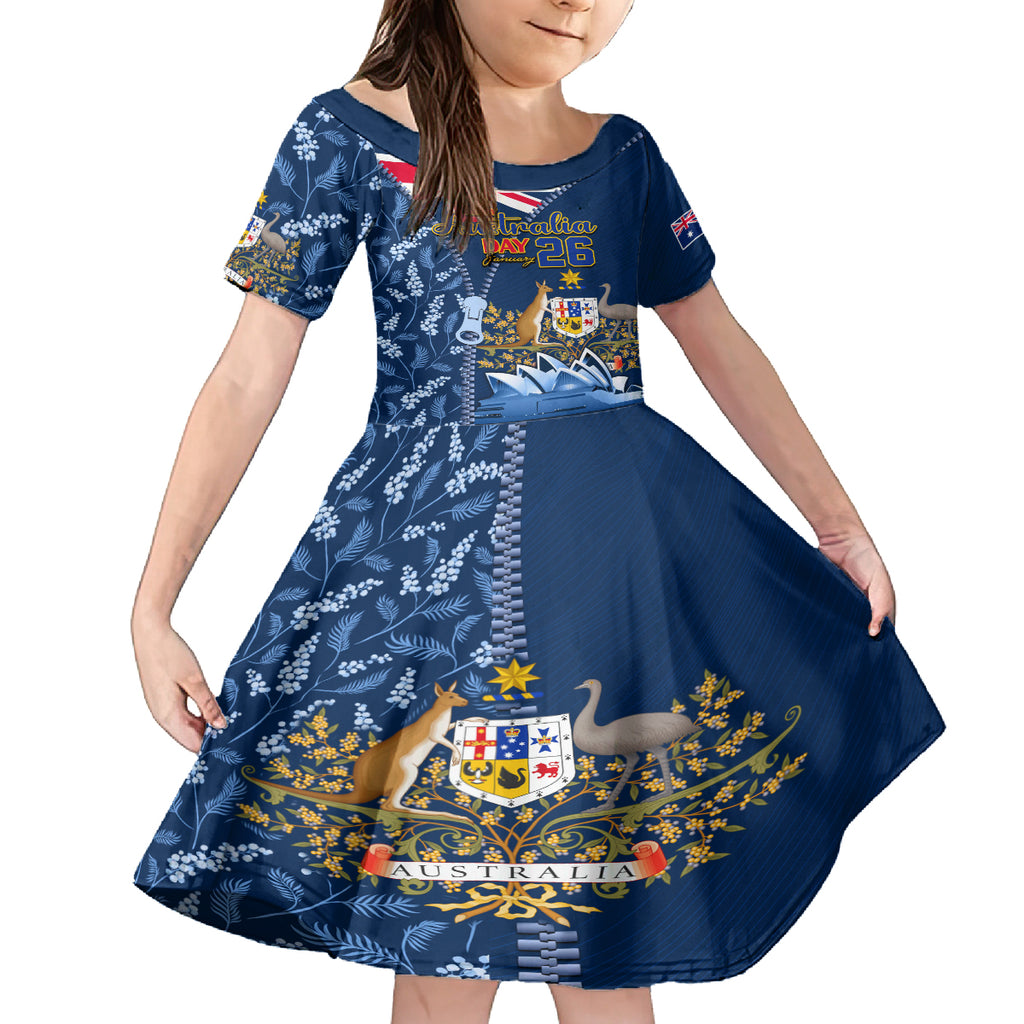 Personalised Happy Australia Day 26 January Kid Short Sleeve Dress LT9