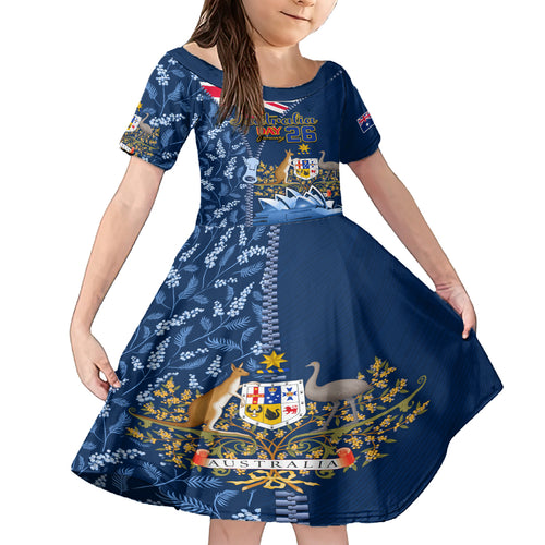 Personalised Happy Australia Day 26 January Kid Short Sleeve Dress LT9