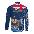 Personalised Happy Australia Day 26 January Long Sleeve Button Shirt LT9