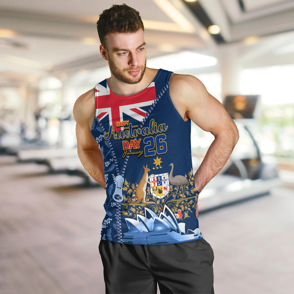 Personalised Happy Australia Day 26 January Men Tank Top LT9