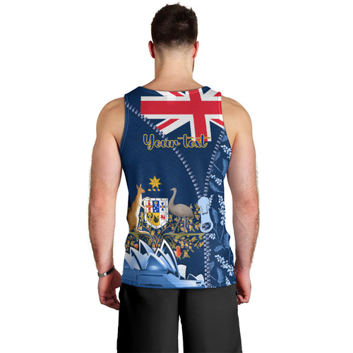Personalised Happy Australia Day 26 January Men Tank Top LT9