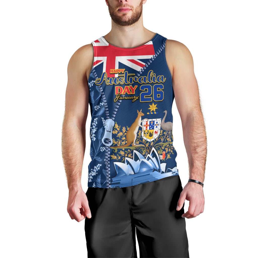 Personalised Happy Australia Day 26 January Men Tank Top LT9