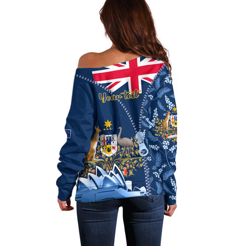 Personalised Happy Australia Day 26 January Off Shoulder Sweater LT9