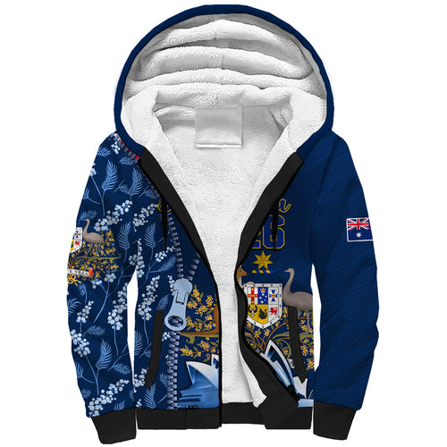 Personalised Happy Australia Day 26 January Sherpa Hoodie LT9