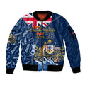 Personalised Happy Australia Day 26 January Sleeve Zip Bomber Jacket LT9