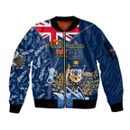 Personalised Happy Australia Day 26 January Sleeve Zip Bomber Jacket LT9