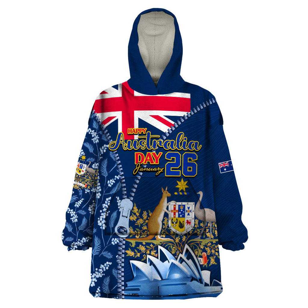 Personalised Happy Australia Day 26 January Wearable Blanket Hoodie LT9