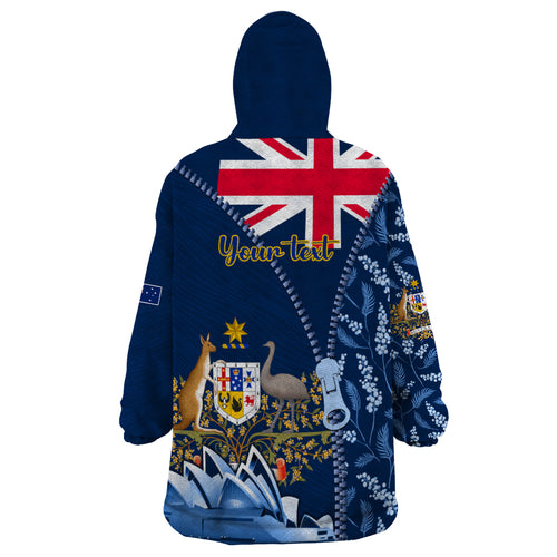 Personalised Happy Australia Day 26 January Wearable Blanket Hoodie LT9