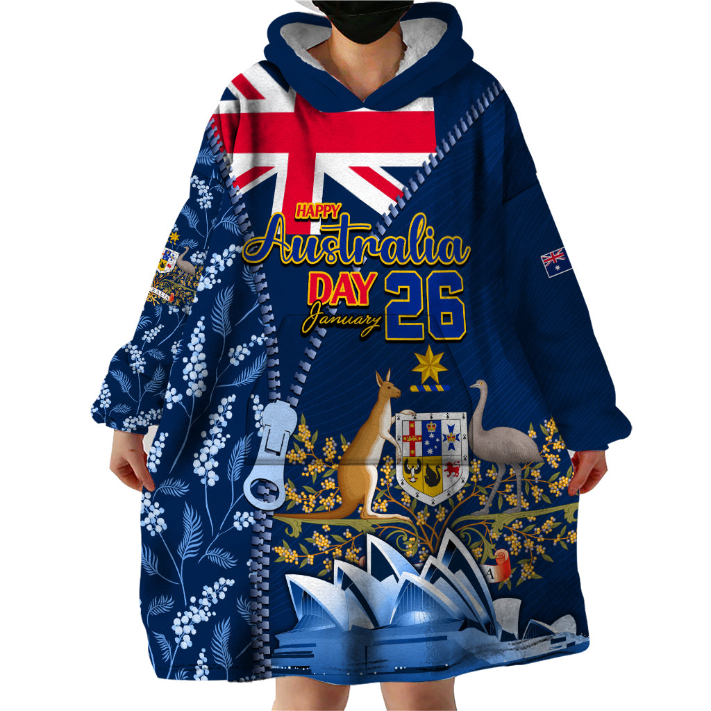 Personalised Happy Australia Day 26 January Wearable Blanket Hoodie LT9