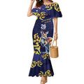 Blue Kangaroo and Golden Wattle Personalised Mermaid Dress Happy Australia Day 6 January