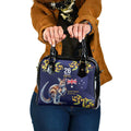 Blue Kangaroo and Golden Wattle Personalised Shoulder Handbag Happy Australia Day 6 January