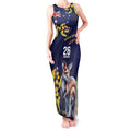 Blue Kangaroo and Golden Wattle Personalised Tank Maxi Dress Happy Australia Day 6 January